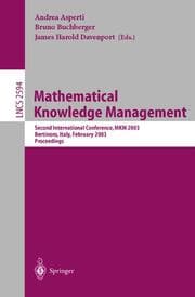Cover von Mathematical Knowledge Management
