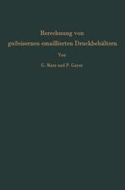 Cover von Berechnung von gußeisernen emaillierten Druckbehältern