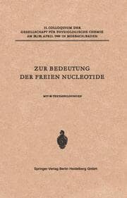 Cover von Zur Bedeutung der Freien Nucleotide