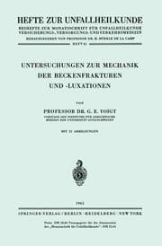 Cover von Untersuchungen zur Mechanik der Beckenfrakturen und -Luxationen