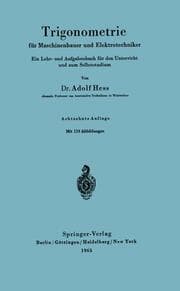 Cover von Trigonometrie für Maschinenbauer und Elektrotechniker