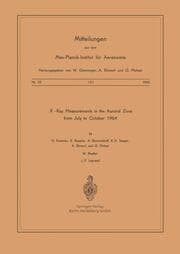 Cover von X-Ray Measurements in the Auroral Zone from July to October 1964