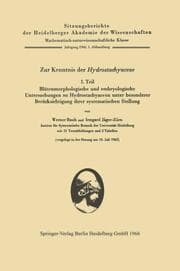 Cover von Zur Kenntnis der Hydrostachyaceae