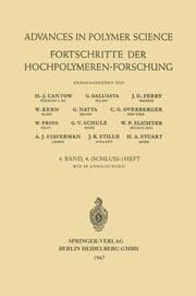 Cover von Fortschritte der Hochpolymeren Forschung