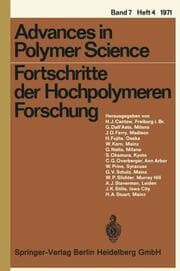 Cover von Fortschritte der Hochpolymeren Forschung