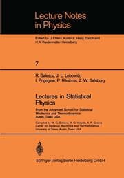 Cover von Lectures in Statistical Physics