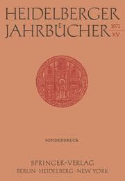 Cover von Heidelberger Jahrbücher