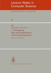Cover von 1.Fachtagung über Automatentheorie und Formale Sprachen