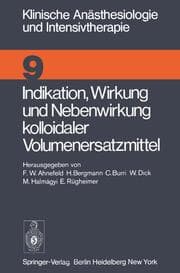 Cover von Indikation, Wirkung und Nebenwirkung kolloidaler Volumenersatzmittel