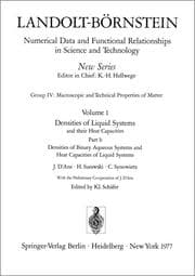 Cover von Densities of Binary Aqueous Systems and Heat Capacities of Liquid Systems / Dichten binärer wässeriger Systeme und Wärmekapazitäten flüssiger Systeme