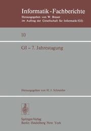 Cover von GI 7. Jahrestagung