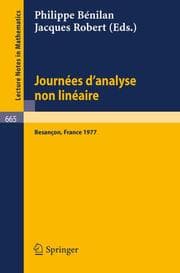 Cover von Journees d'Analyse Non Lineaire