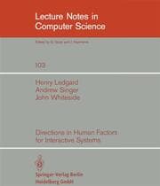 Cover von Directions in Human Factors for Interactive Systems