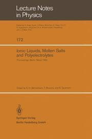 Cover von Ionic Liquids, Molten Salts, and Polyelectrolytes