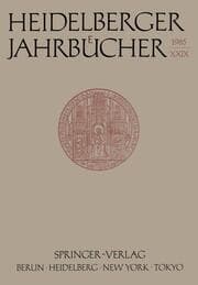 Cover von Heidelberger Jahrbücher