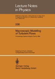 Cover von Macroscopic Modelling of Turbulent Flows