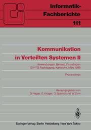 Cover von Kommunikation in Verteilten Systemen II