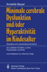 Cover von Minimale cerebrale Dysfunktion und/oder Hyperaktivität im Kindesalter