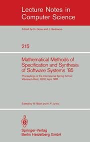 Cover von Mathematical Methods of Specification and Synthesis of Software Systems '85