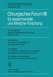 Cover von 103.Kongreß der Deutschen Gesellschaft für Chirurgie München, 23.-26.April 1986