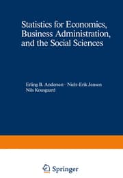 Cover von Statistics for Economics, Business Administration, and the Social Sciences