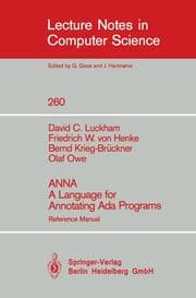 Cover von ANNA A Language for Annotating Ada Programs
