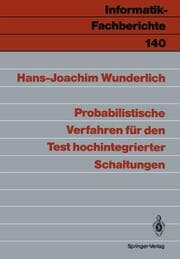 Cover von Probabilistische Verfahren für den Test hochintegrierter Schaltungen