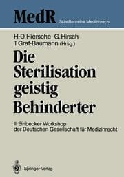 Cover von Die Sterilisation geistig Behinderter
