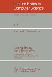 Cover von Coding Theory and Applications