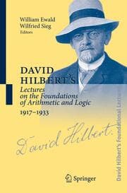Cover von David Hilbert's Lectures on the Foundations of Arithmetic and Logic 1917-1933