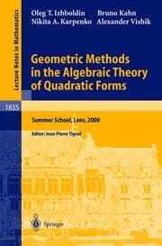 Cover von Geometric Methods in the Algebraic Theory of Quadratic Forms