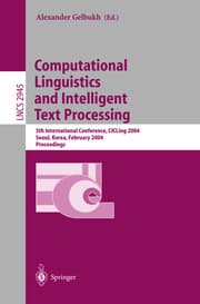 Cover von Computational Linguistics and Intelligent Text Processing