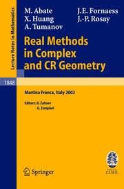 Cover von Real Methods in Complex and CR Geometry