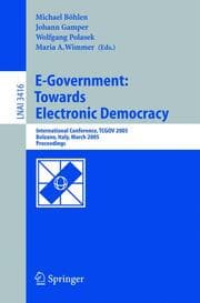 Cover von E-Government: Towards Electronic Democracy