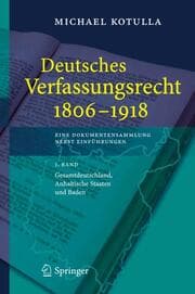Cover von Deutsches Verfassungsrecht Bd.1 1806-1918