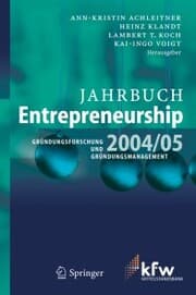 Cover von Jahrbuch Entrepreneurship 2004/05