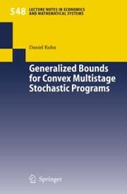 Cover von Generalized Bounds for Convex Multistage Stochastic Programs