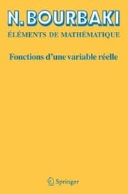 Cover von Fonctions d'une variable réelle