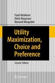 Cover von Utility Maximization, Choice and Preference