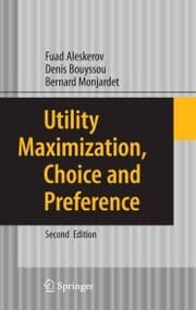 Cover von Utility Maximization, Choice and Preference