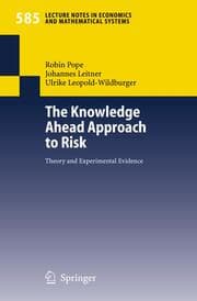 Cover von The Knowledge Ahead Approach to Risk