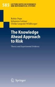 Cover von The Knowledge Ahead Approach to Risk