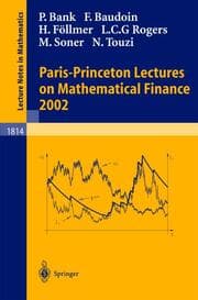 Cover von Paris-Princeton Lectures on Mathematical Finance 2002