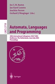 Cover von Automata, Languages and Programming