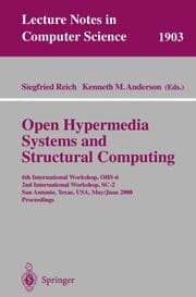 Cover von Open Hypermedia Systems and Structural Computing