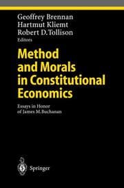 Cover von Method and Morals in Constitutional Economics