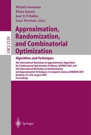 Cover von Approximation, Randomization and Combinatorial Optimization: Algorithms and Techniques