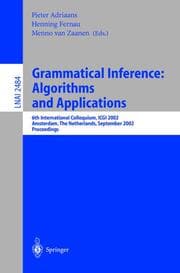 Cover von Grammatical Inference: Algorithms and Applications