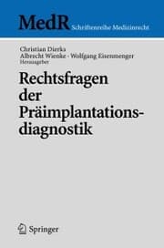 Cover von Rechtsfragen der Präimplantationsdiagnostik