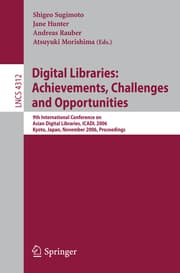 Cover von Digital Libraries: Achievements, Challenges and Opportunities